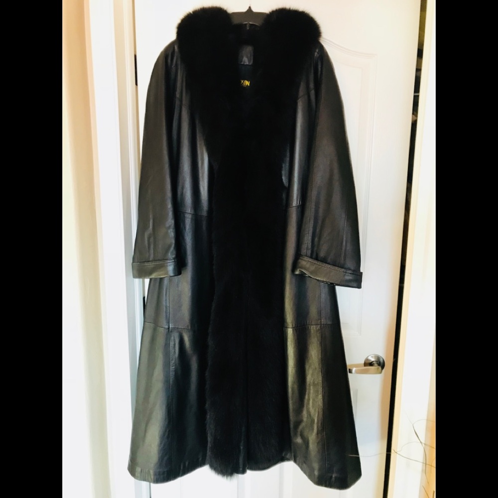 Beautiful, soft leather full length leather coat